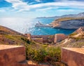 ÃÂ¡harm of the ancient cities of Europe. Captivating morning cityscape of Bonifacio town.